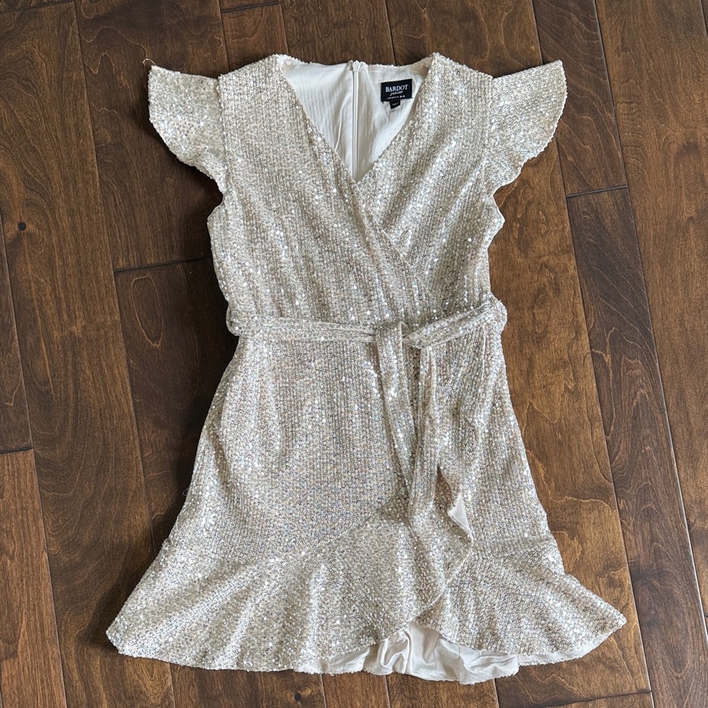 Bardot Junior Gold Sequin Dress